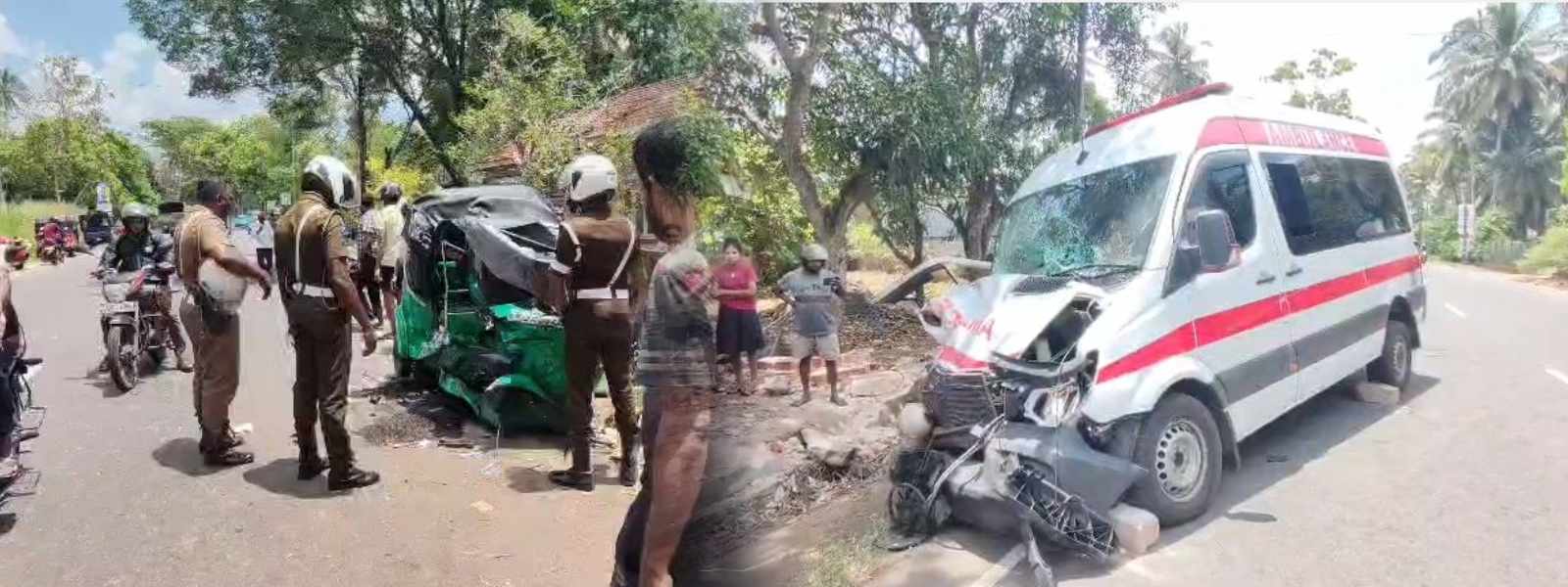 ත්‍රිරෝද රථ රියැදුරෙකුට දිවිඅහිමි කළ ගිලන්රථ අනතුර